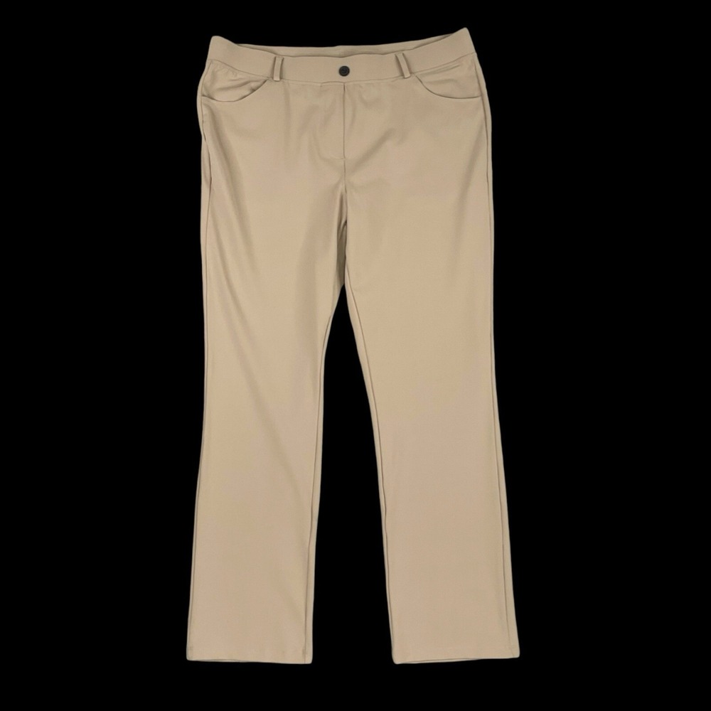 Baleaf Pants Women 2XLP Beige Elastic Waist Pull On Pockets Performance Stretch
